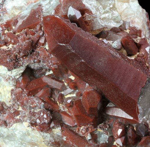 Natural Red Quartz Crystals - Morocco #70761
